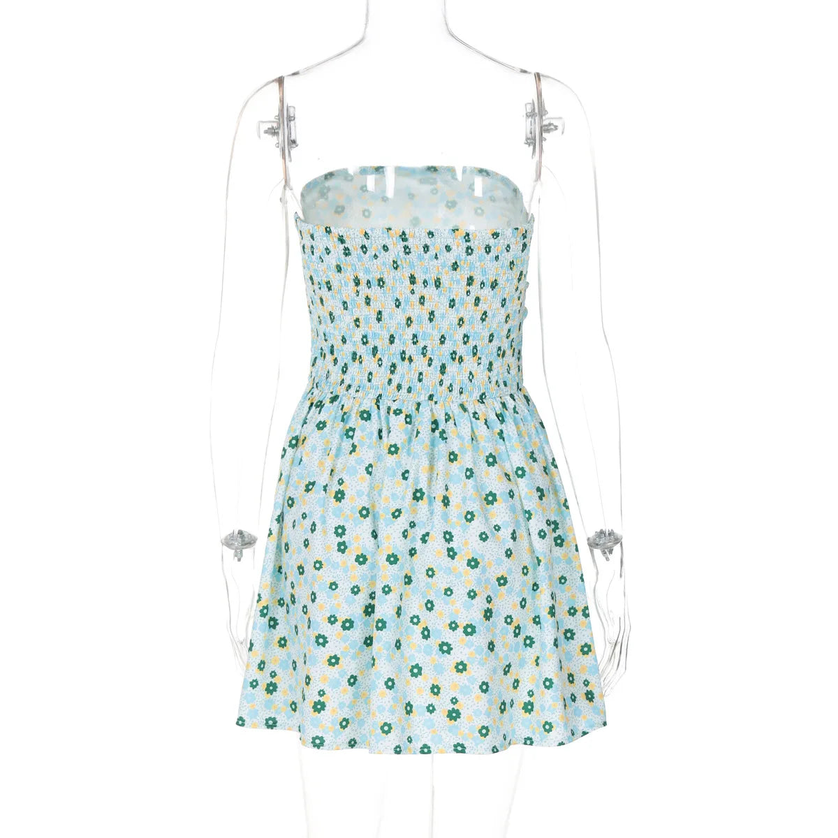 Floral Printed Tube Mini Dress