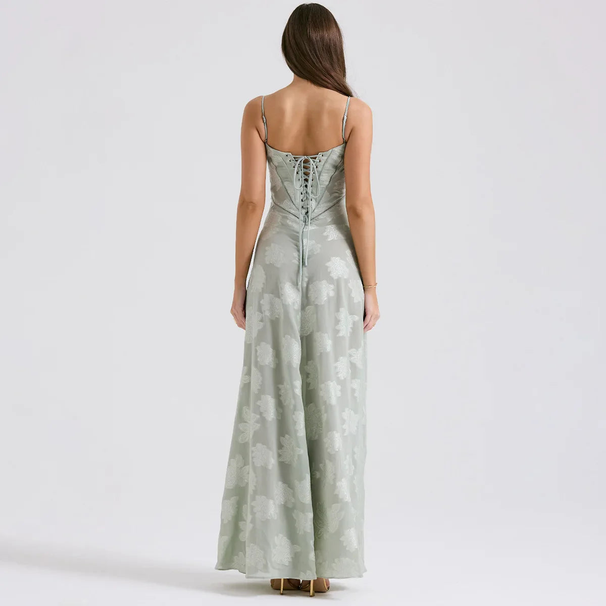 Floral Print Sheer Maxi Dress
