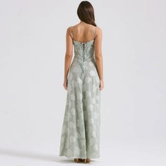 Floral Print Sheer Maxi Dress