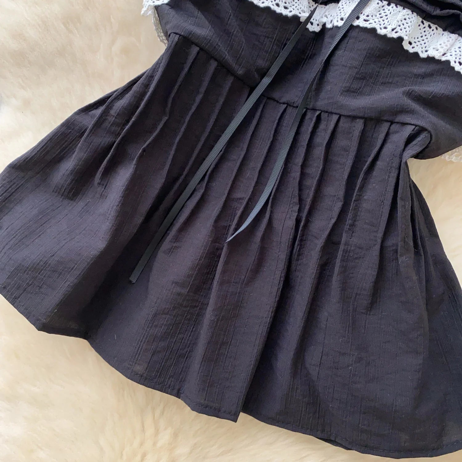 Lace Up Elastic Ruched Tube Top