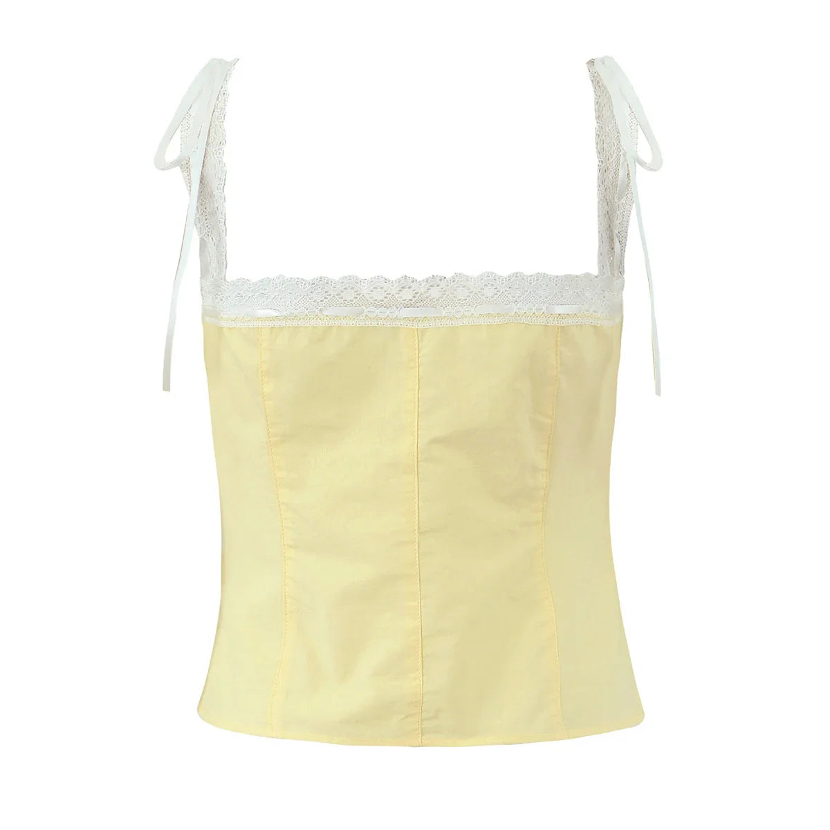 Spliced Lace Slash Ruched Top