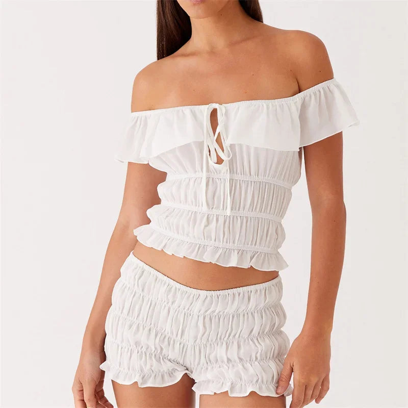 Ruched Low Waist Bloomers Shorts
