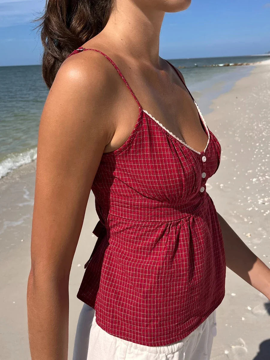 Printed Babydoll Cami Top
