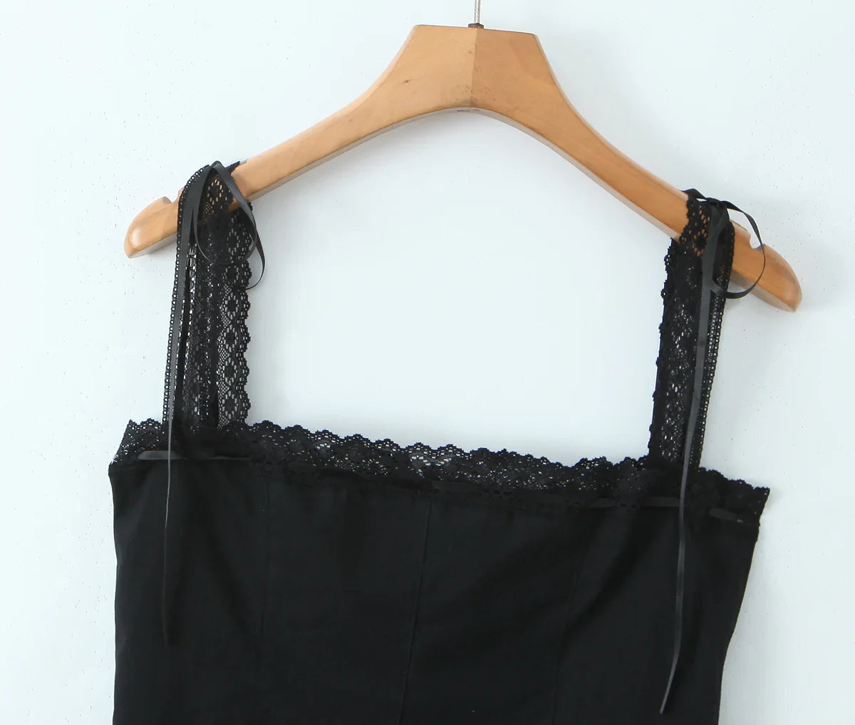 Spliced Lace Slash Ruched Top
