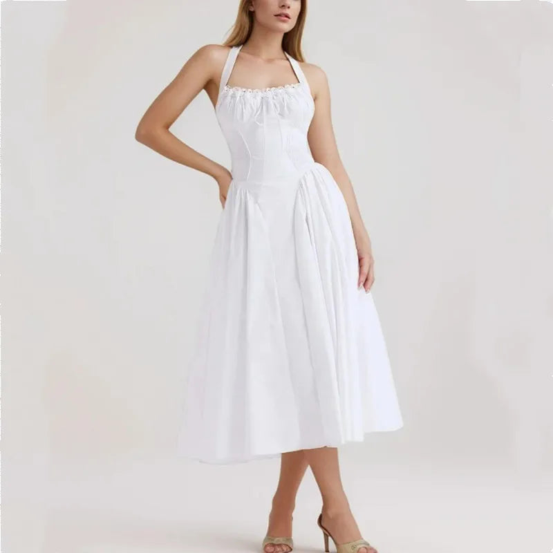Halter Corset Midi Dress