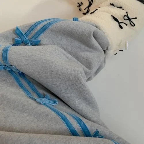 Bow Knot Stripe Drawstring Joggers