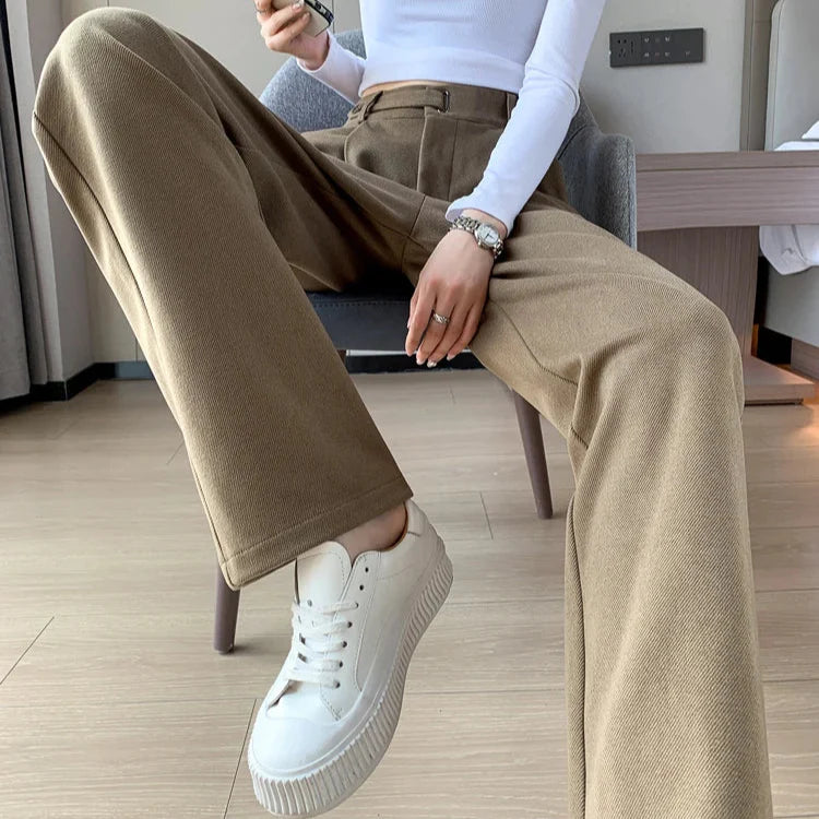 Katja Woolen Wide Leg Trousers