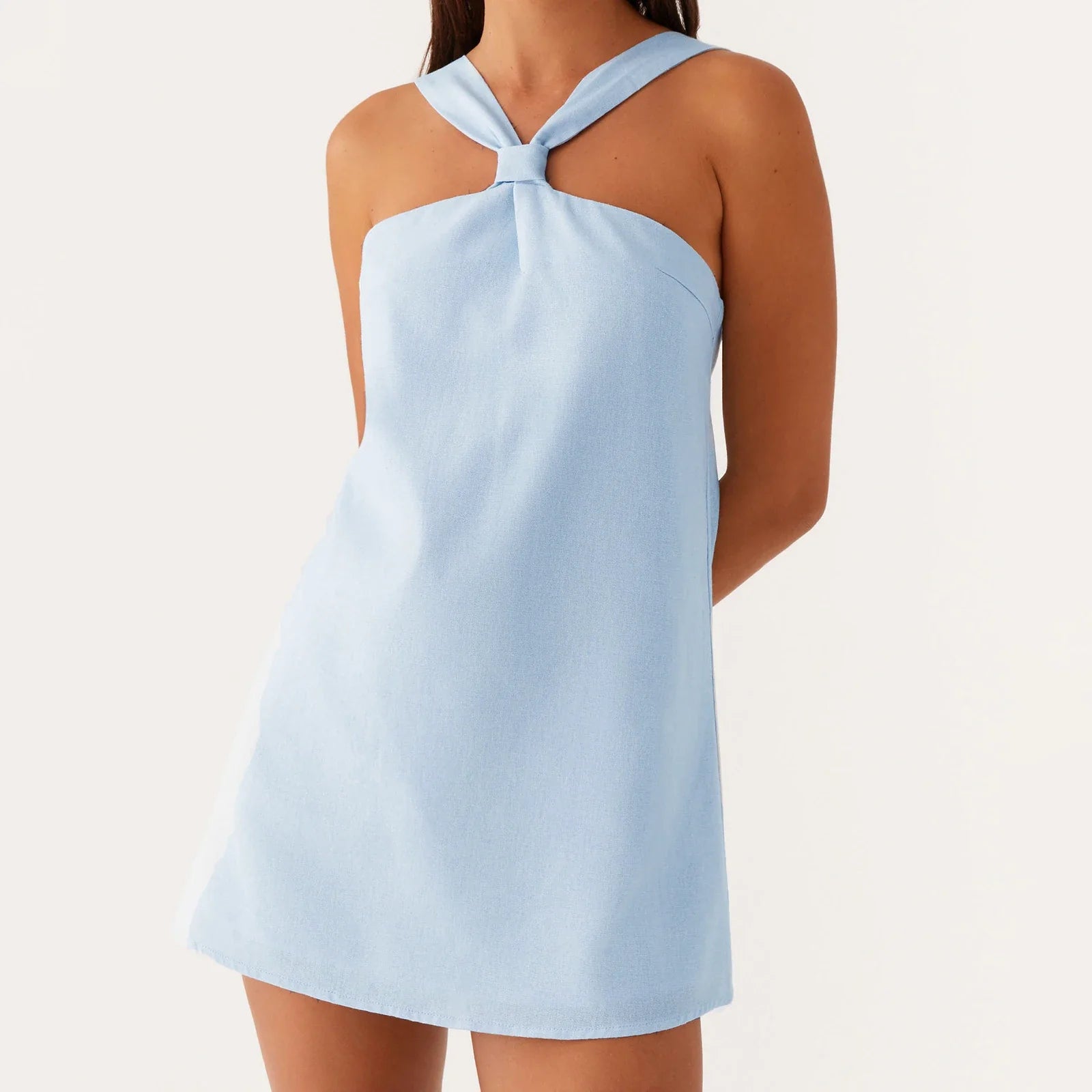Printed Floral Halter Mini Dress