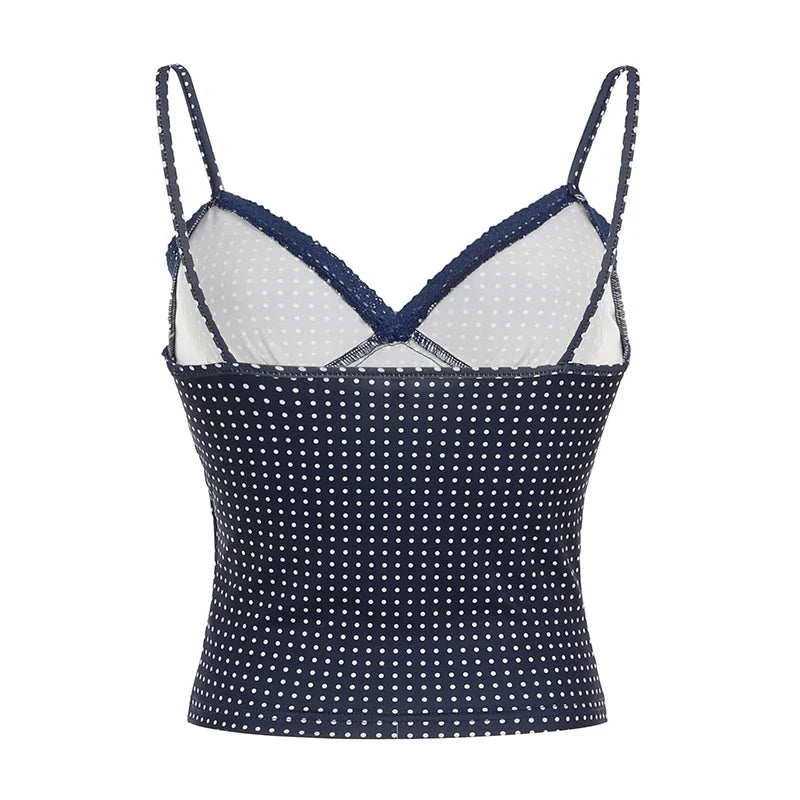 Blue Polka Dot Cami Top