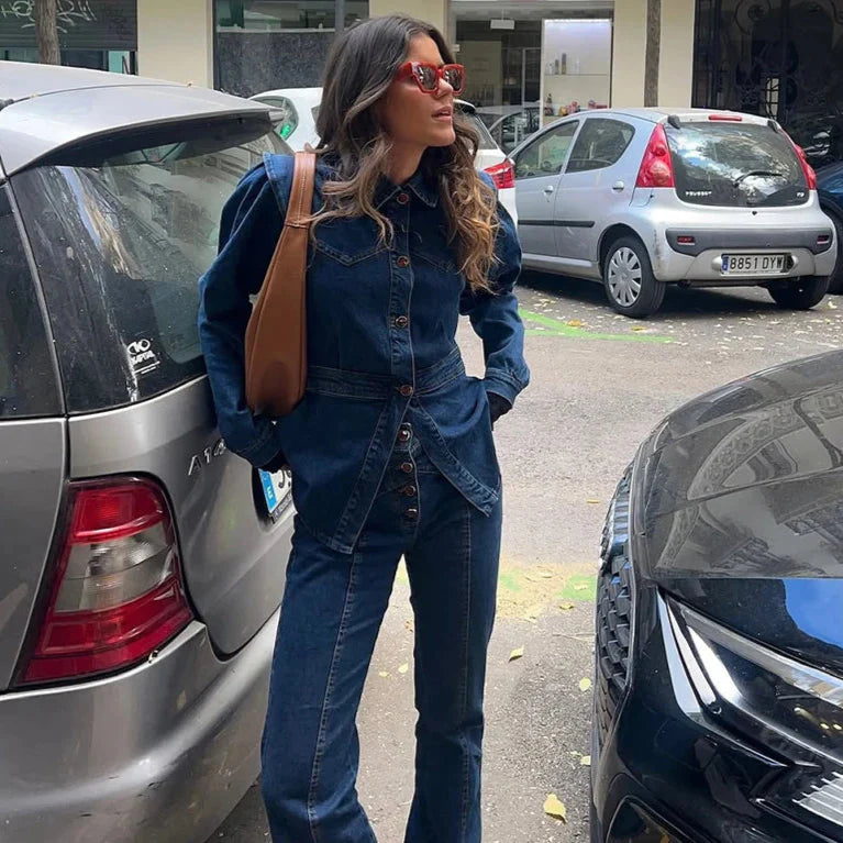 Darian Denim Jacket Pants Set