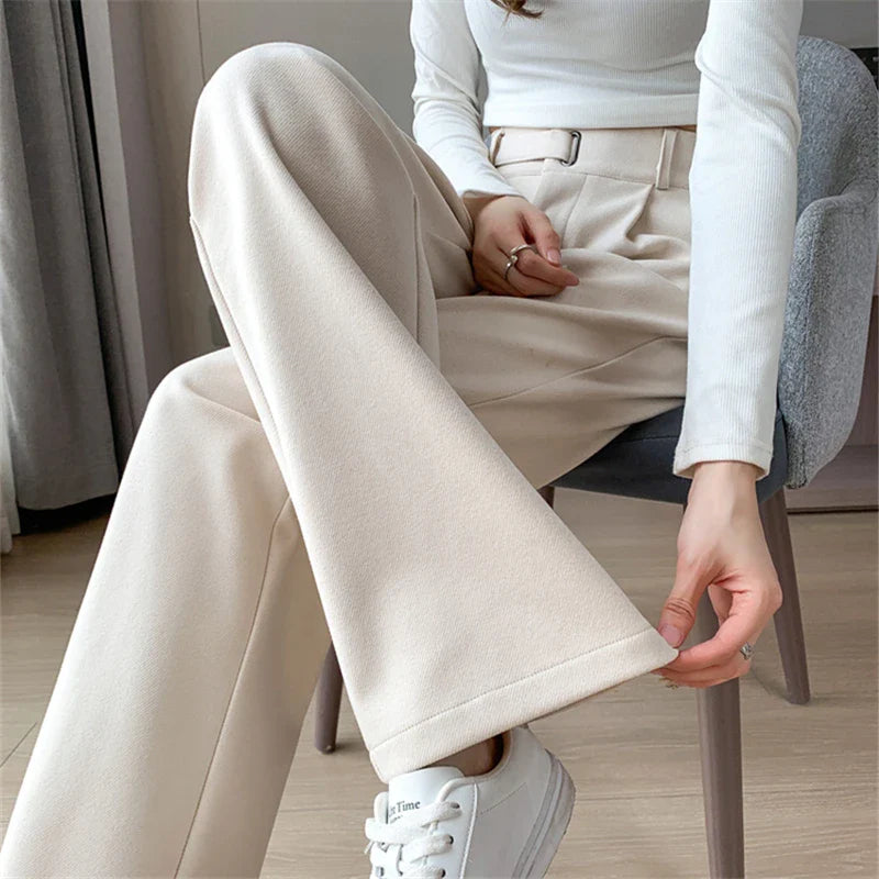 Katja Woolen Wide Leg Trousers