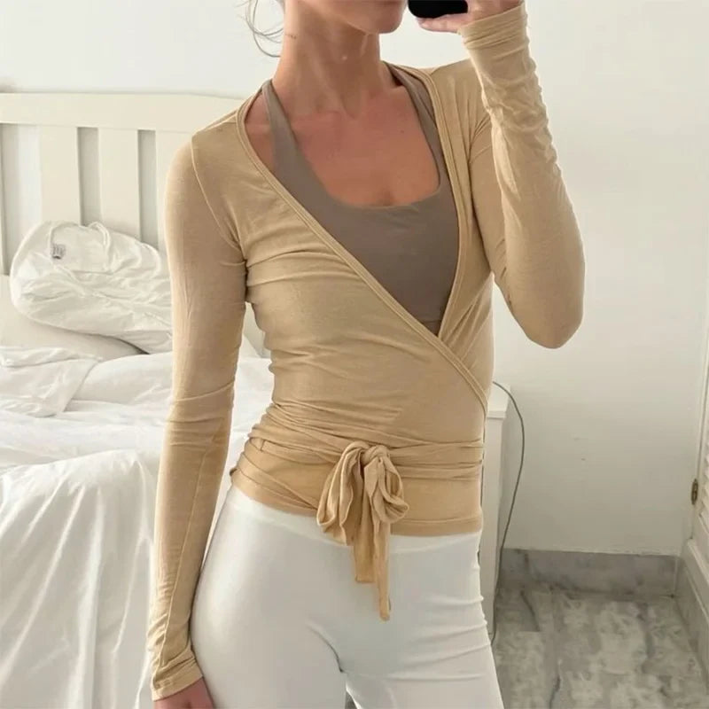 Wrap Around Tie Up Top And Pants Set