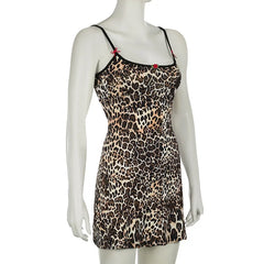 Cami Leopard Printed Slip Mini Dress