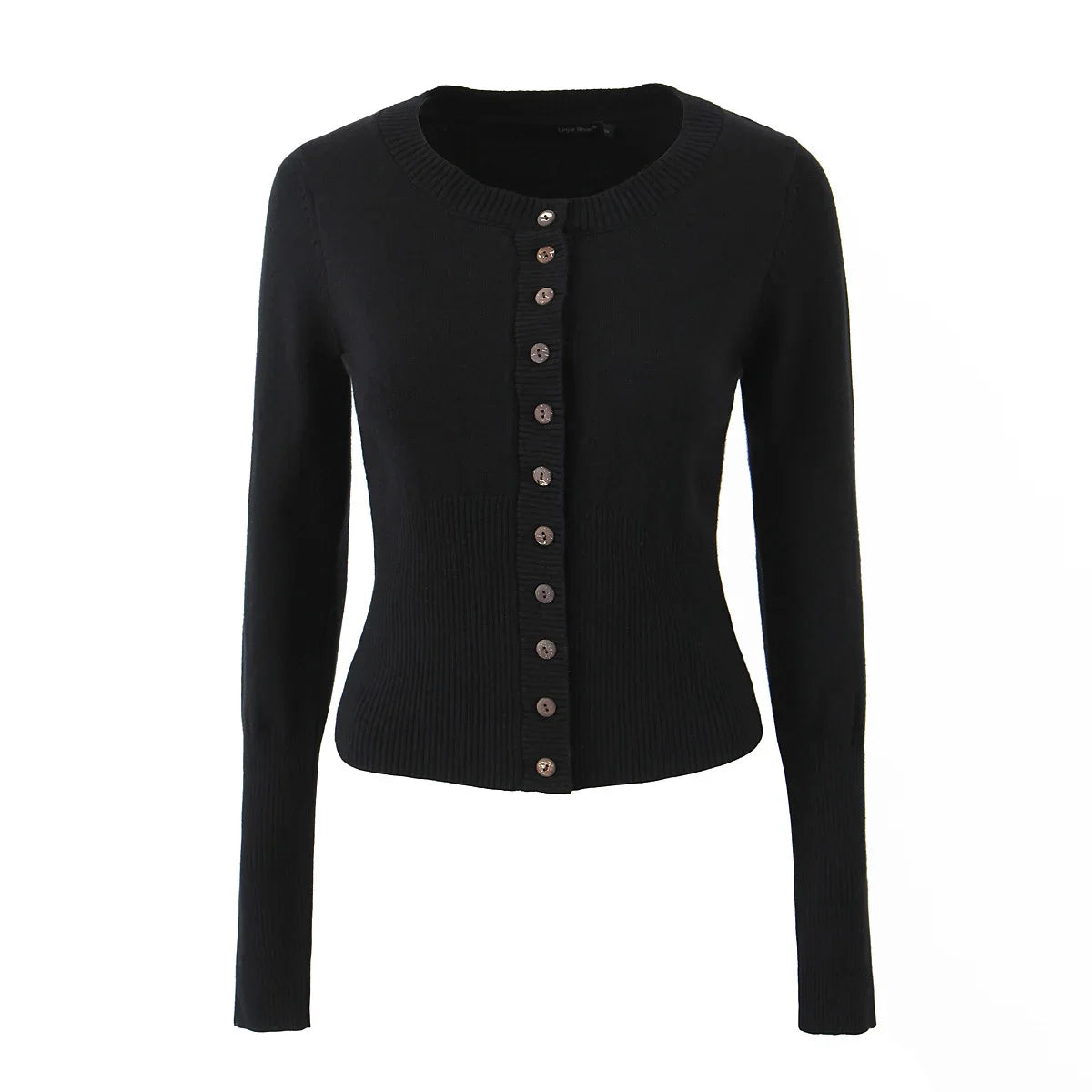 Knit Buttoned Long Sleeve Top And Pleated Mini Skirt