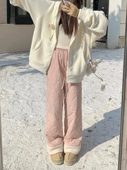 Puffer Thick Fleece Warm Pants