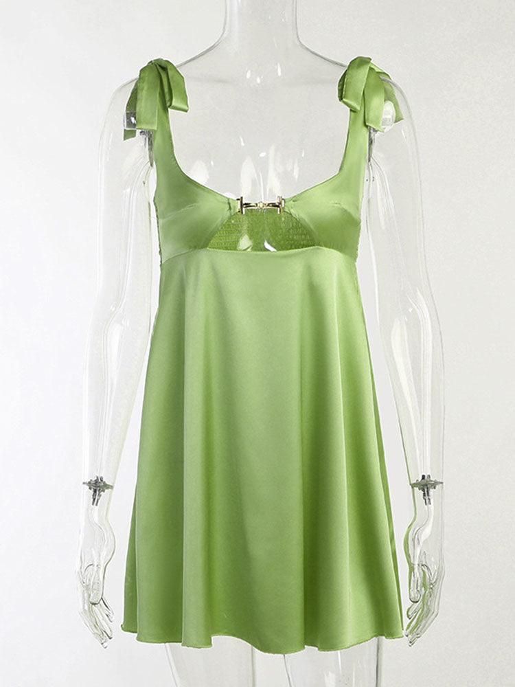 Averil Satin Chain Cut Out Dress