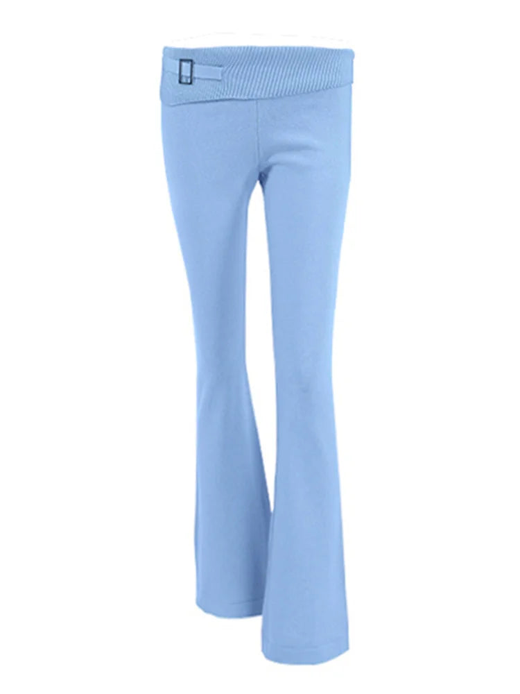 Knit Zipper Hooded Top And Pants Set