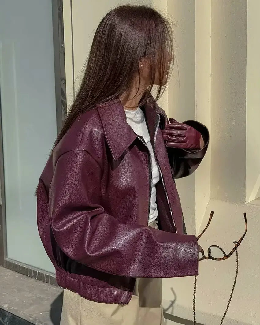 Maeve Faux Leather Jacket
