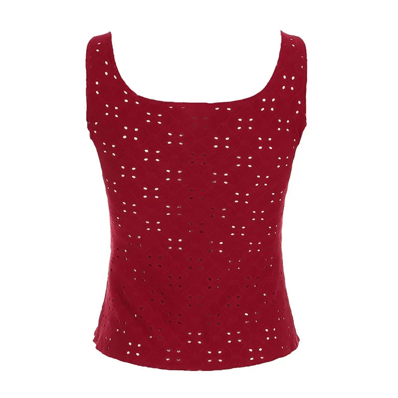 Doily Print Toe Up Tank Top