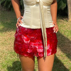 Sequin Mini Skirt â€?A-Line Sparkle Look