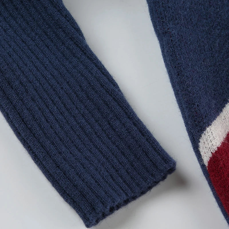 Blue UK Flag Turtleneck Sweater