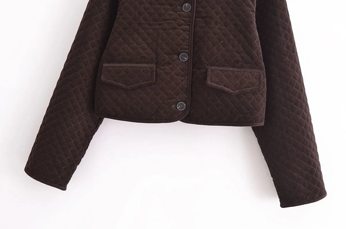 Brown Quilted Overshirt