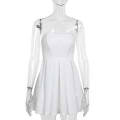 Strapless Corset Flare Mini Dress