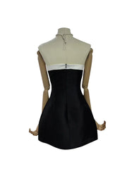 Black Bowknot Strapless Mini Dress