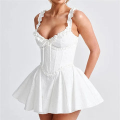 Frill Strap Babydoll Mini Dress