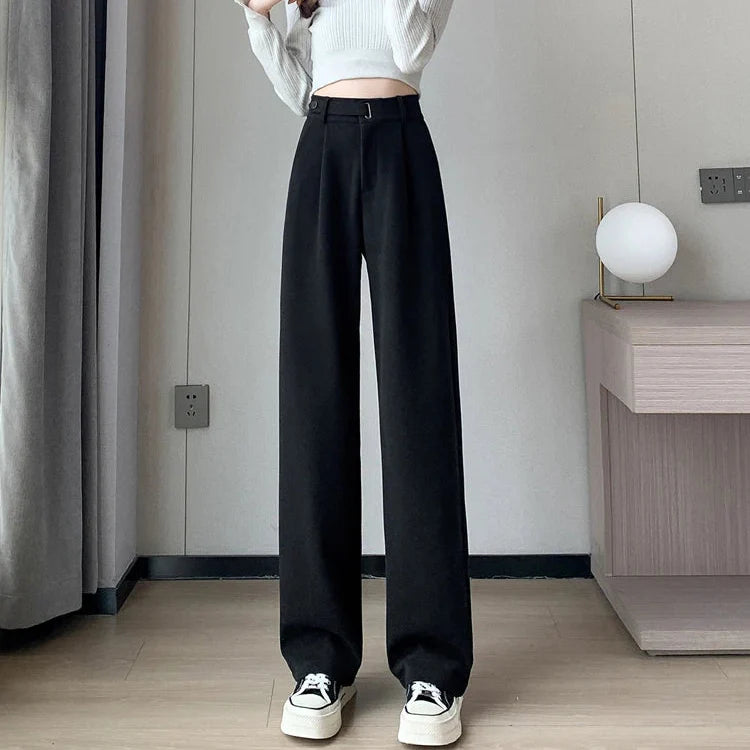 Katja Woolen Wide Leg Trousers