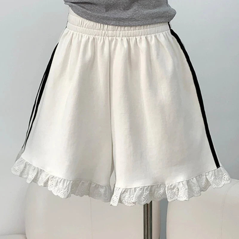 Side Striped Lace Shorts