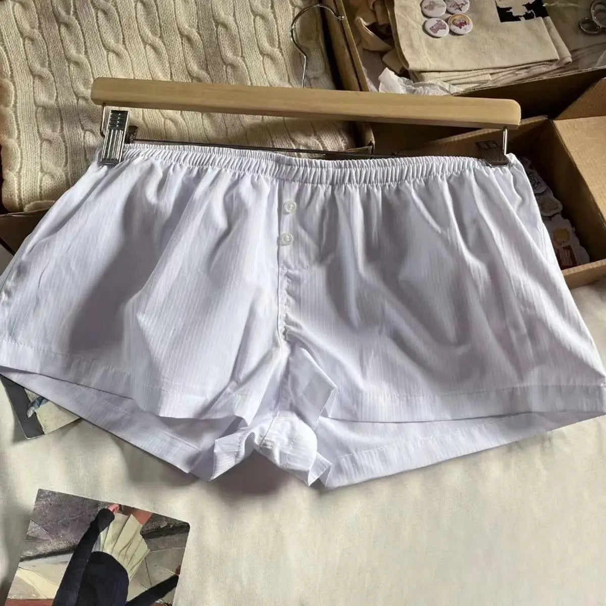 Cotton Elastic Women's Boxer Shorts