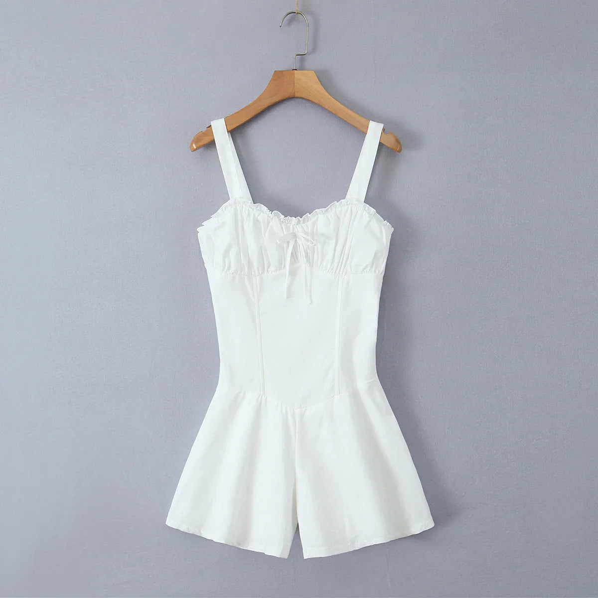 White Corset Strap Romper