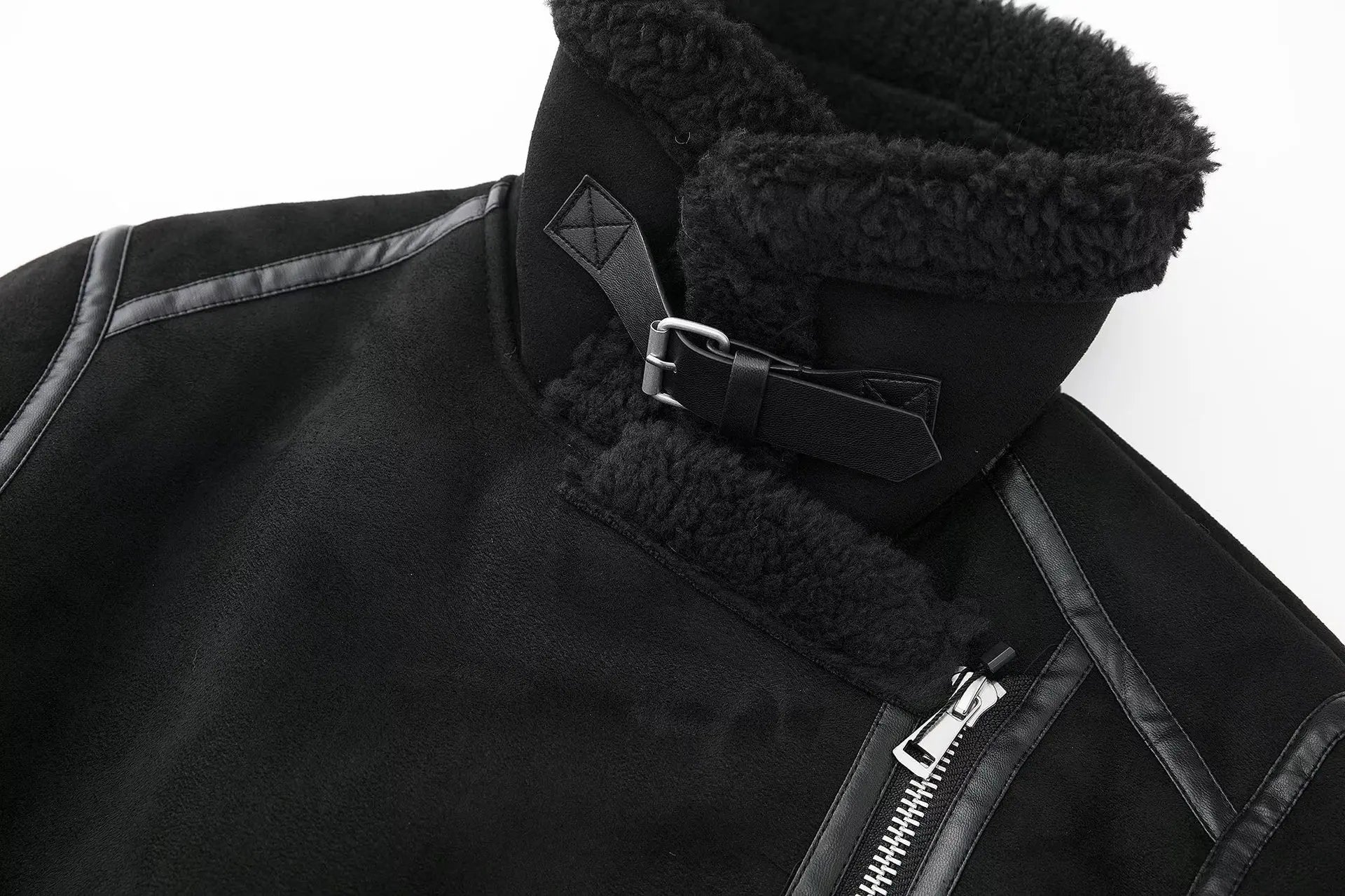 Faux Fur Double-sided Zipper Jacket