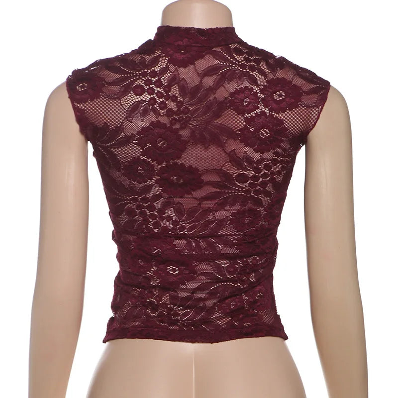 Back Lace Cut Out Top
