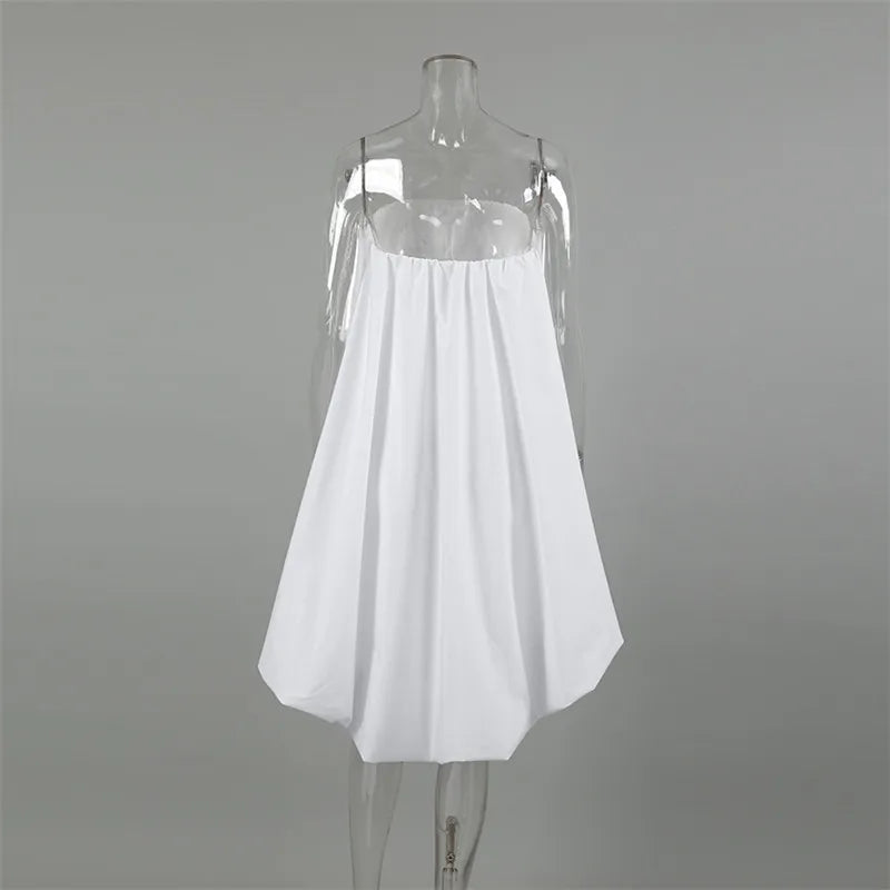 Strapless Elastic Puff Top