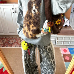 Dog Fuzzy Print Sweatshirt