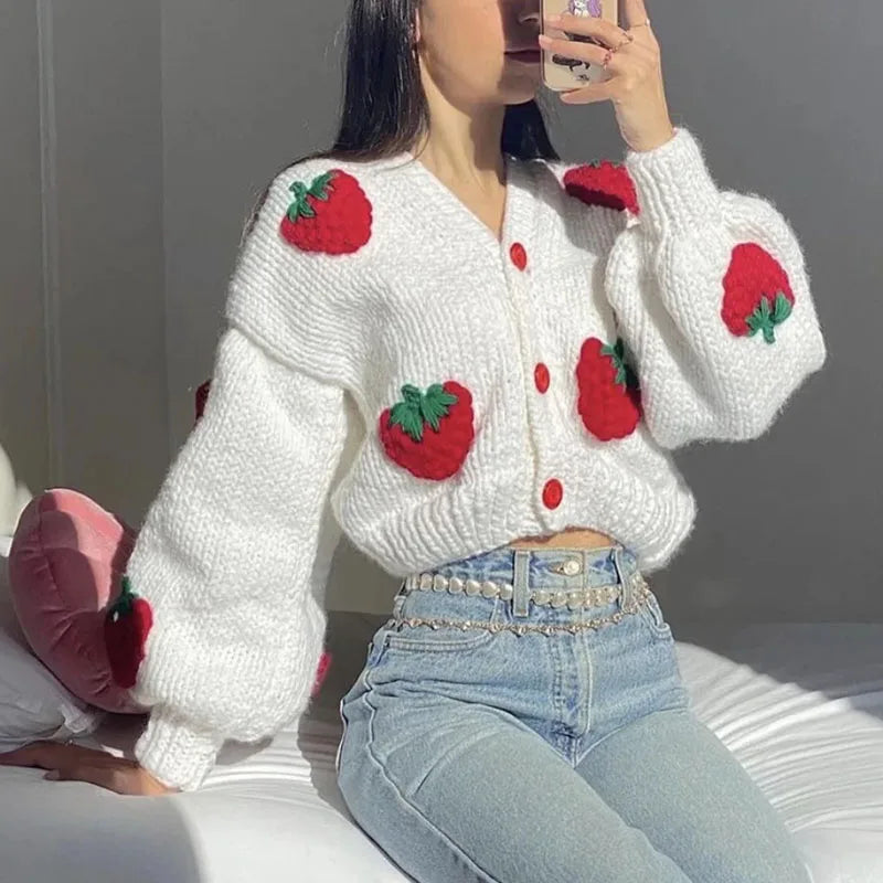 3D Embroidered Cardigan