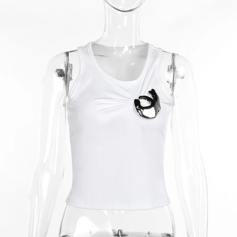 Metal Finger Design Tank Top