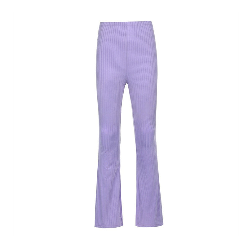 'I Purple U' Aesthetic Flared Bottom Pants