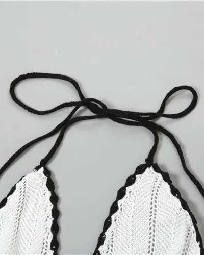 Seona Lace Up Halter Dress