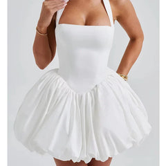Halter Balloon Mini Dress