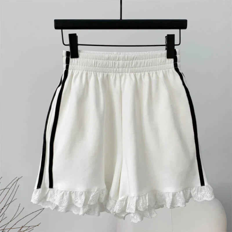 Side Striped Lace Shorts