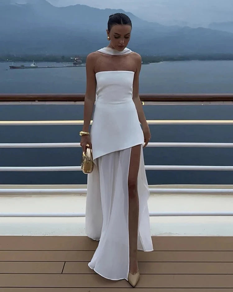 Melina Strapless Dress With Ribbon