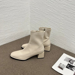 Declan Square Toe Leather Boots