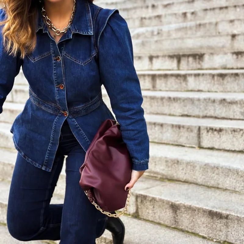 Darian Denim Jacket Pants Set