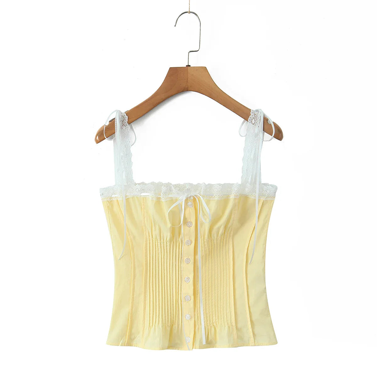 Spliced Lace Slash Ruched Top