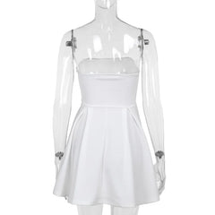Strapless Corset Flare Mini Dress