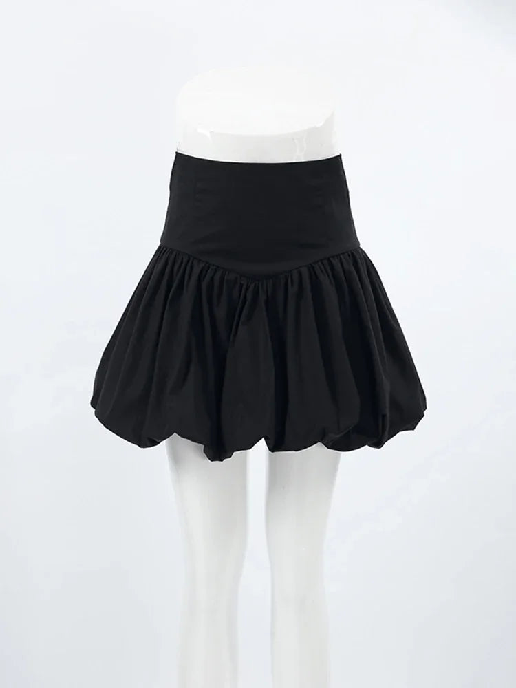 Balloon Puff Mini Skirt