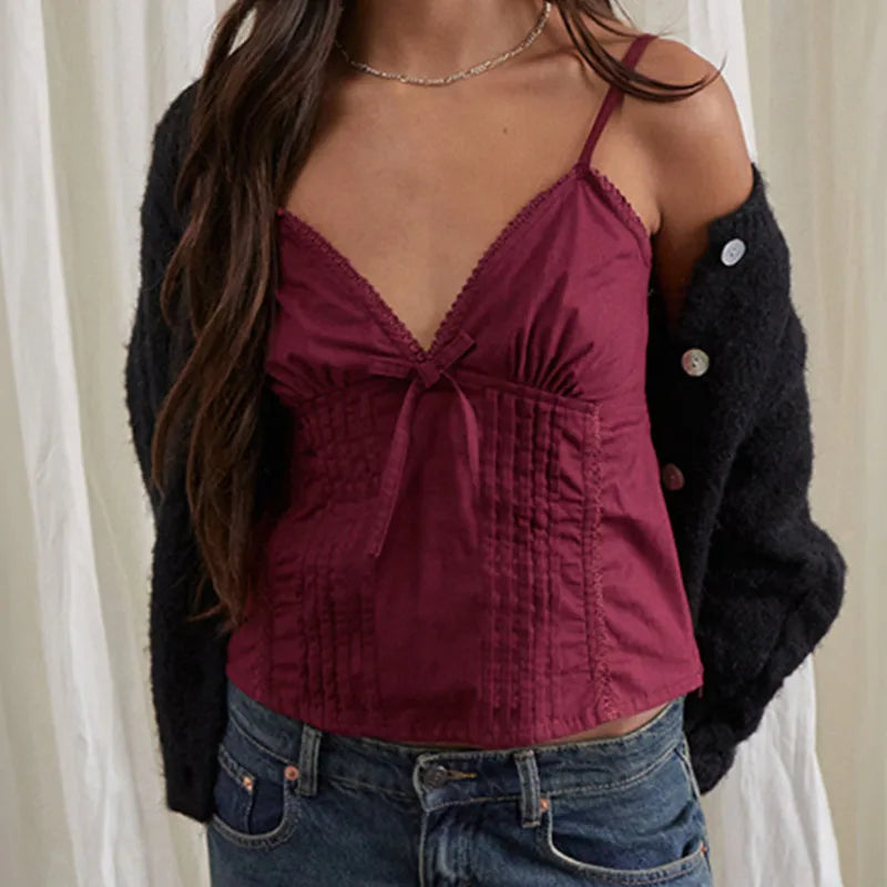 Bow Tie Up Cami Top
